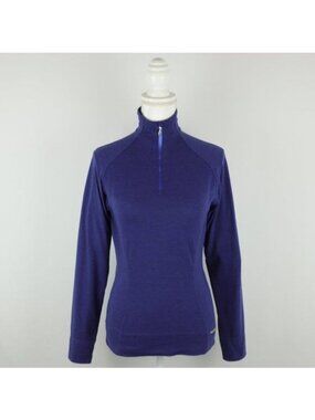 Merrell Opti-Wick Women's Small Purple 1/4 Zip Mock Neck Activewear Pullover